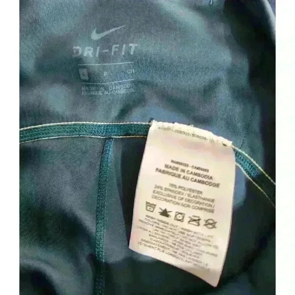 Nike Women One LUXE Icon Clash Leggings Pants - CZ9210 -‎ Teal Green - Small - Picture 3 of 5